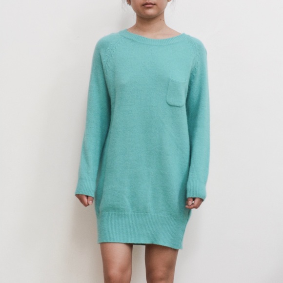 turquoise sweater dress